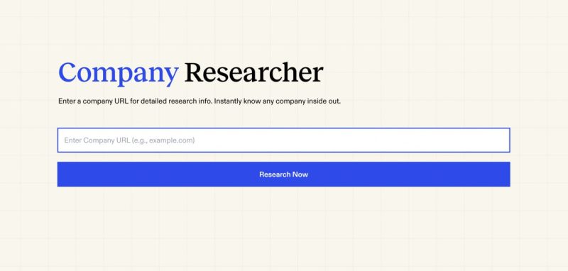 网站名称：Company Researcher-砚冰资源网