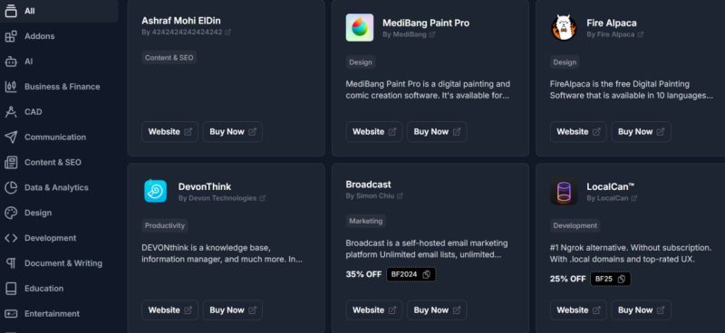 网站名称：Buy Once Software-砚冰资源网