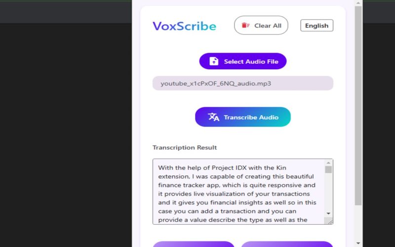 插件名称：VoxScribe-砚冰资源网